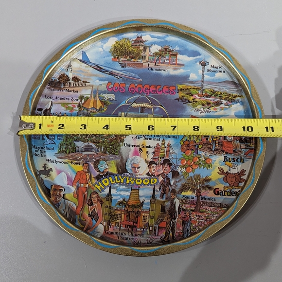 vintage decorative tin plate - los angeles - Picture 5 of 7
